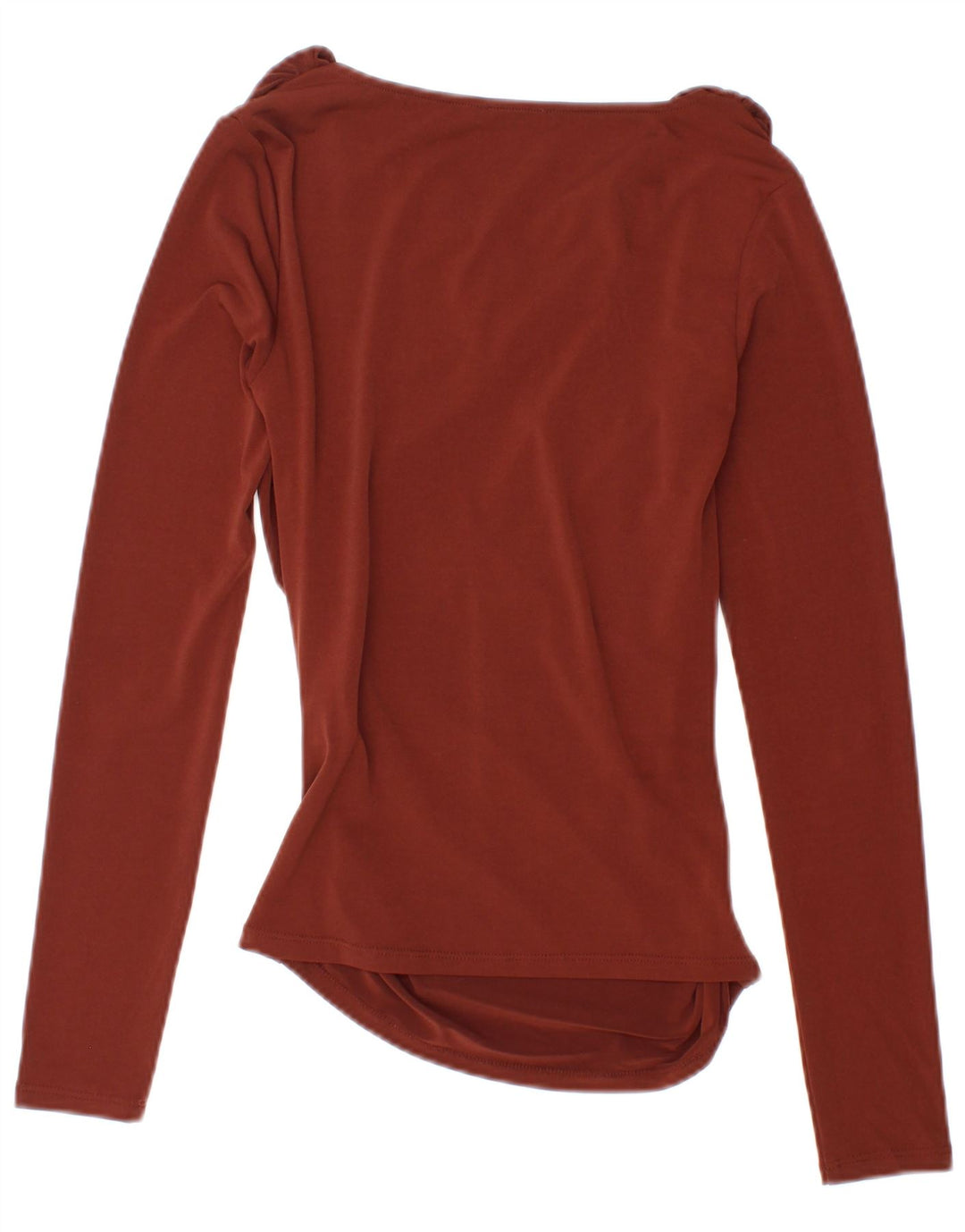 Damski top Zara z długim rękawem, UK 8, mały, brązowy, poliester