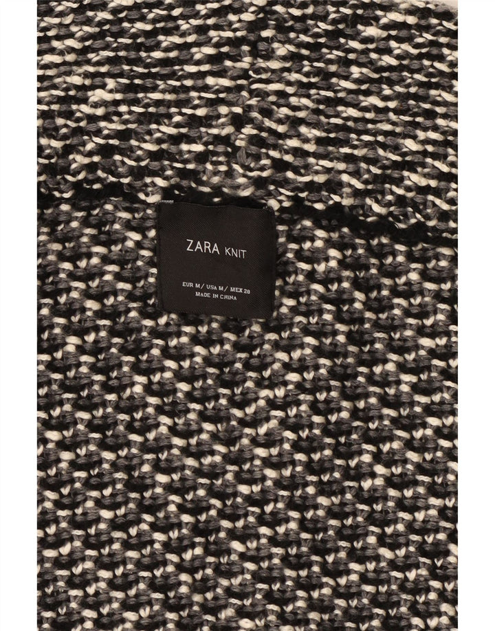 Damski sweter oversize Zara UK 14, średni szary, nakrapiany