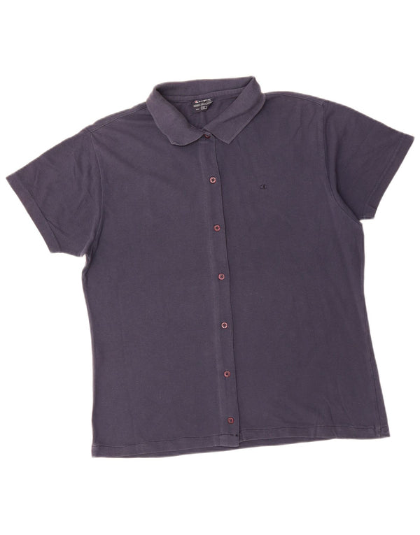 Bluzka damska CHAMPION z krótkim rękawem UK 18 XL granatowa