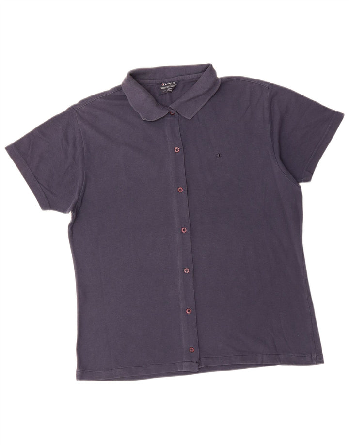 Bluzka damska CHAMPION z krótkim rękawem UK 18 XL granatowa