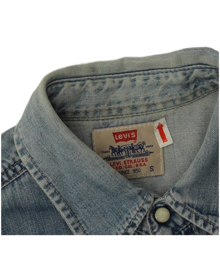 Męska koszula dżinsowa Levi's, mała, niebieska, bawełniana