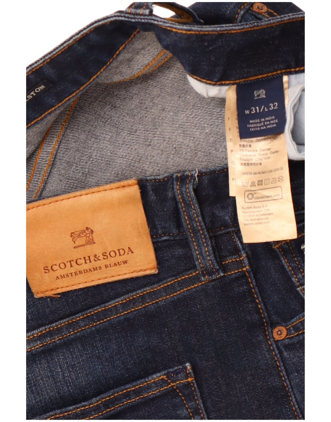 Męskie jeansy SCOTCH & SODA Ralston Slim W31 L32 Granatowe, bawełniane