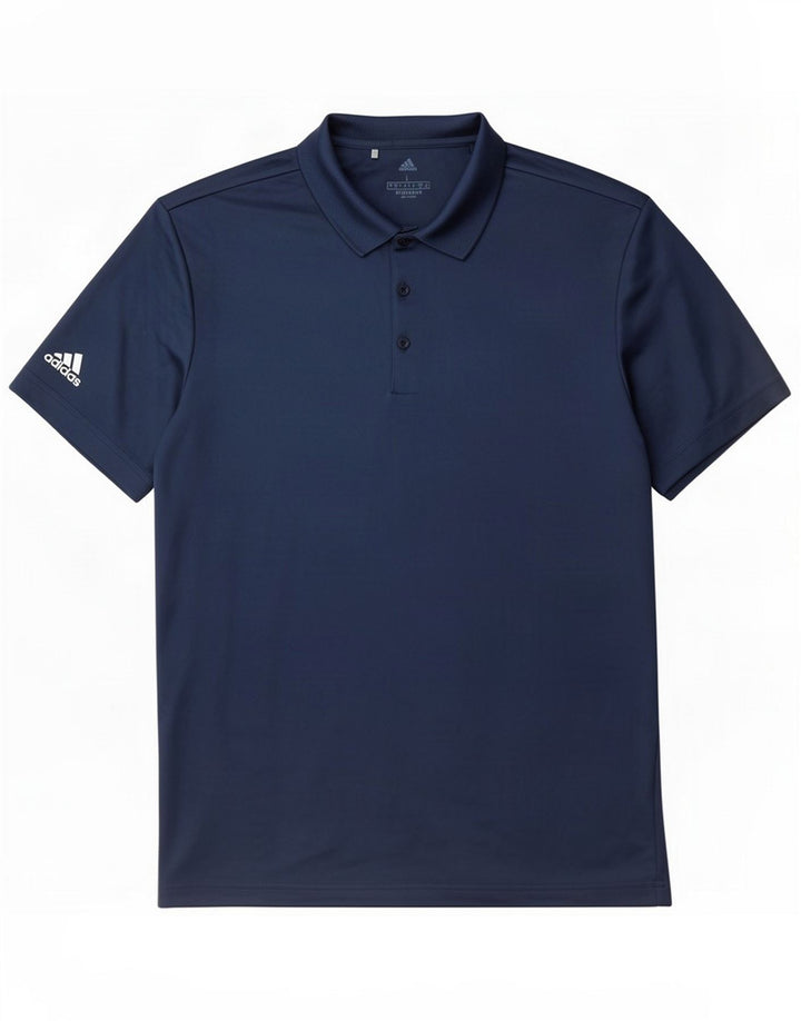 Męska koszulka polo Adidas, duża, granatowa, z poliestru
