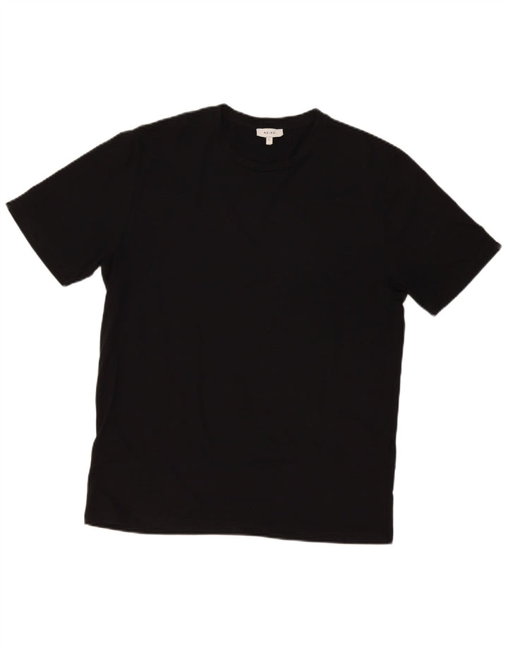 Męski T-shirt Reiss, duży, czarny, poliester