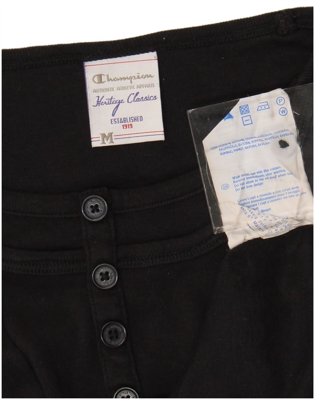 Top damski Champion Women Heritage Classics z długim rękawem, UK 12, średni czarny, bawełniany