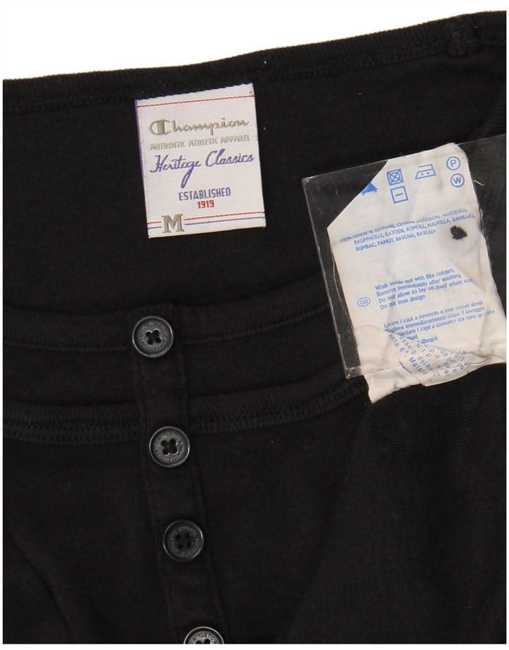 Top damski Champion Women Heritage Classics z długim rękawem, UK 12, średni czarny, bawełniany