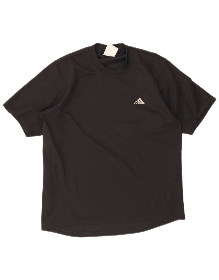 Adidas Męska koszulka Top UK 36/38 Mały czarny poliester