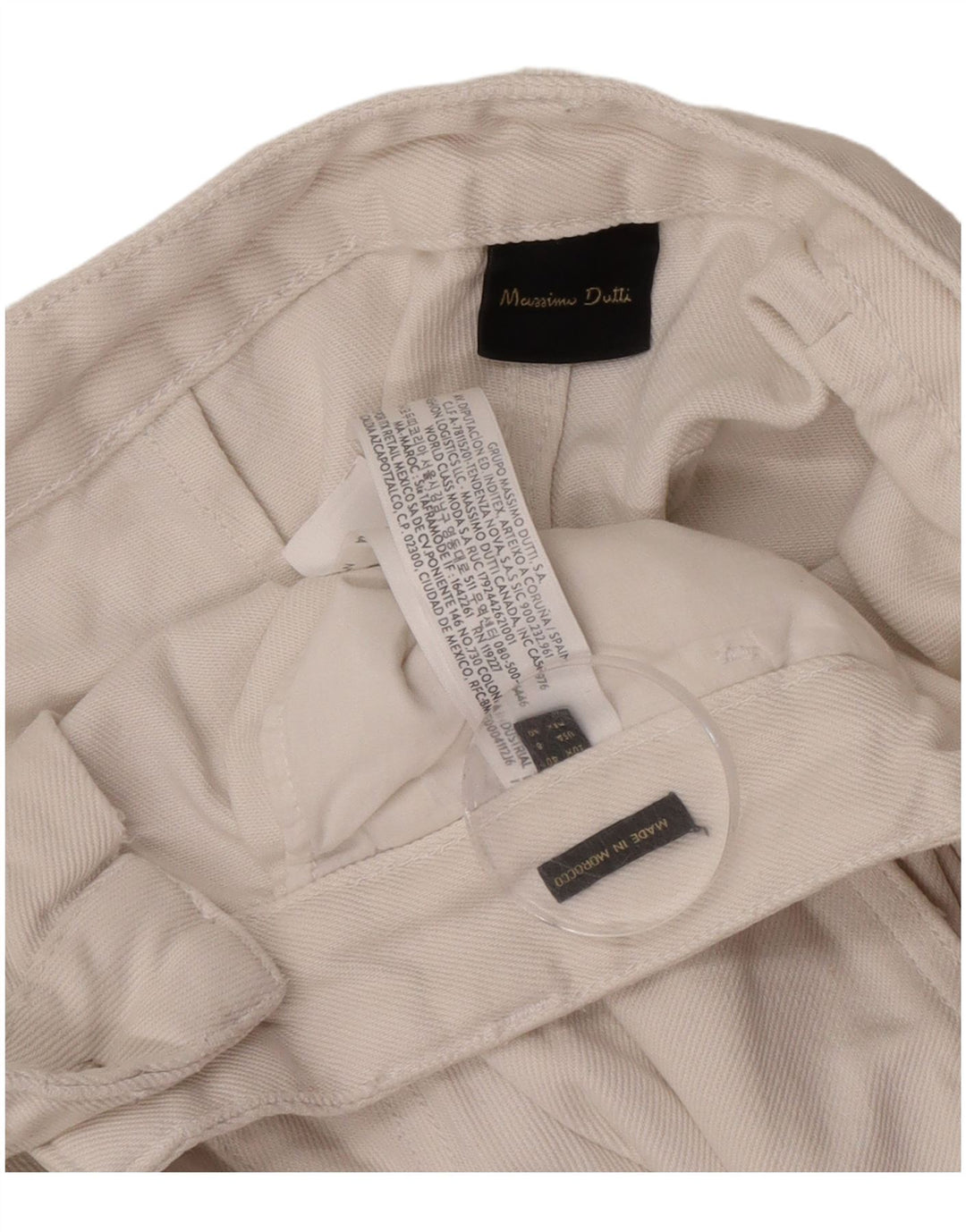 Spodnie damskie Massimo Dutti Pegged Chino EU 40 Medium W30 L30 Białe