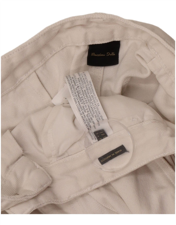 Spodnie damskie Massimo Dutti Pegged Chino EU 40 Medium W30 L30 Białe