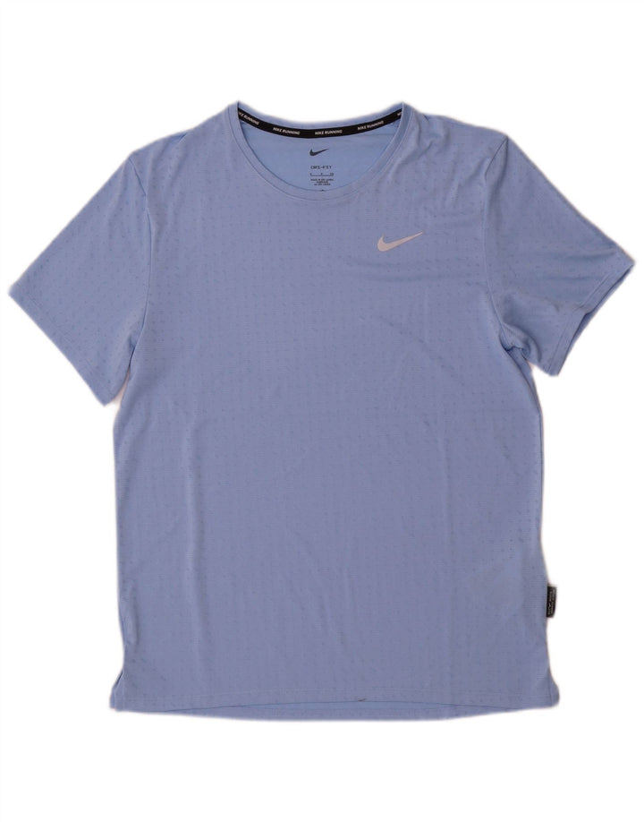 Męska koszulka Nike Dri Fit z poliestru w małe niebieskie cętki