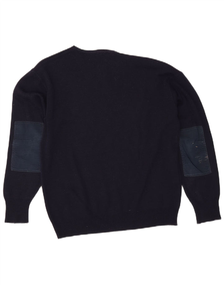 FILA Męski sweter z dekoltem w łódkę, mały, granatowy