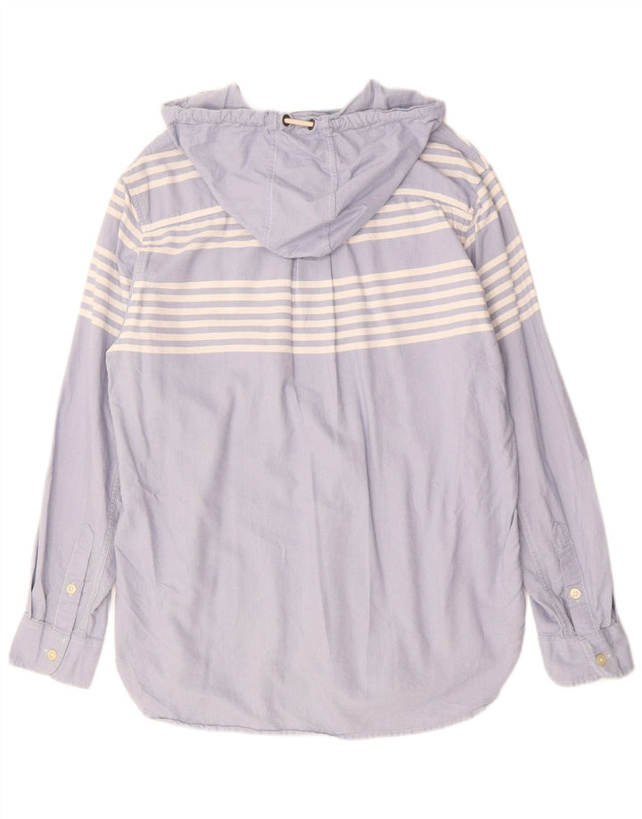 Męska koszula pulowerowa CHAPS z kapturem, bawełniana w średnie niebieskie paski