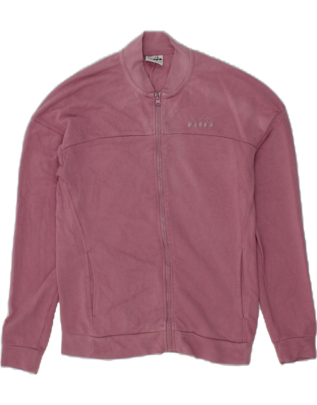 DIADORA Womens Oversized Tracksuit Top Jacket UK 6 XS Pink Vintage Diadora and Second-Hand Diadora from Messina Hembry 