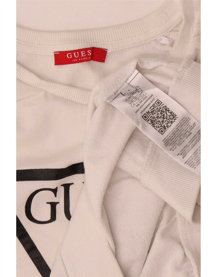 Damska bluza Guess Graphic Jumper UK 8 Small White Poliamid