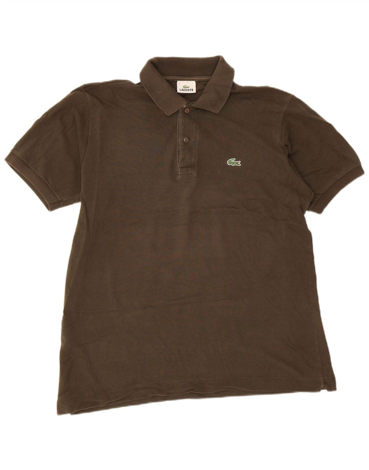 Męska koszulka polo Lacoste, rozmiar 4, średnia, bawełniana khaki