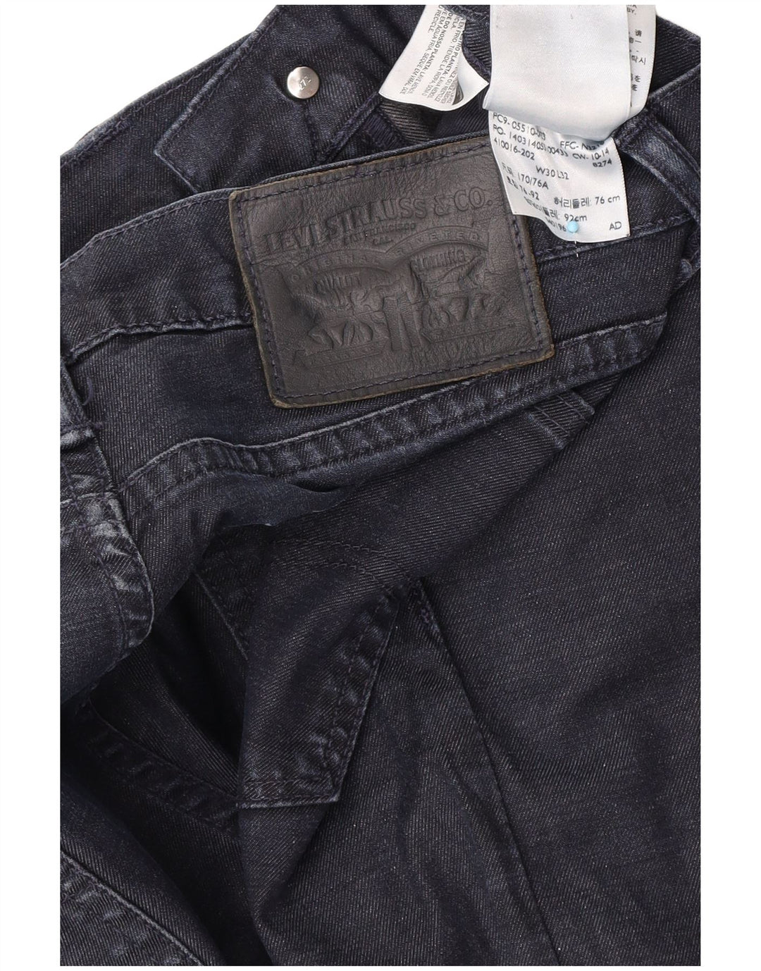 Męskie jeansy Levi's Slim W30 L32 Granatowa bawełna