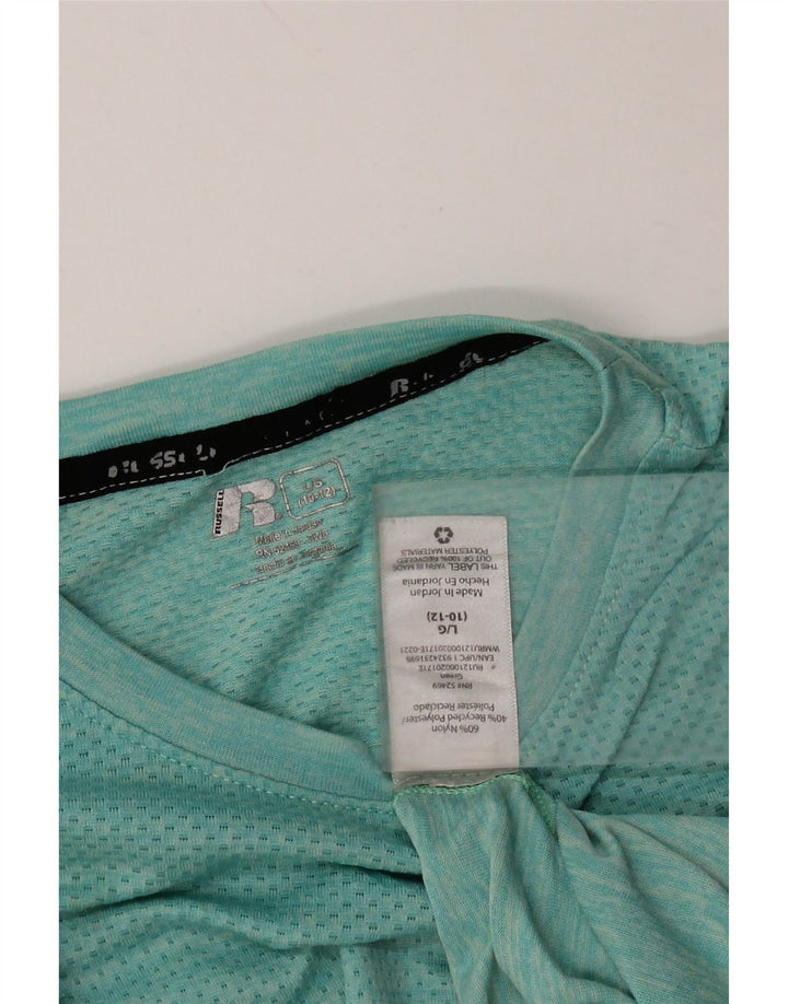 T-shirt chłopięcy RUSSELL ATHLETIC Dri-Power, duży, 10-11 lat, turkusowy