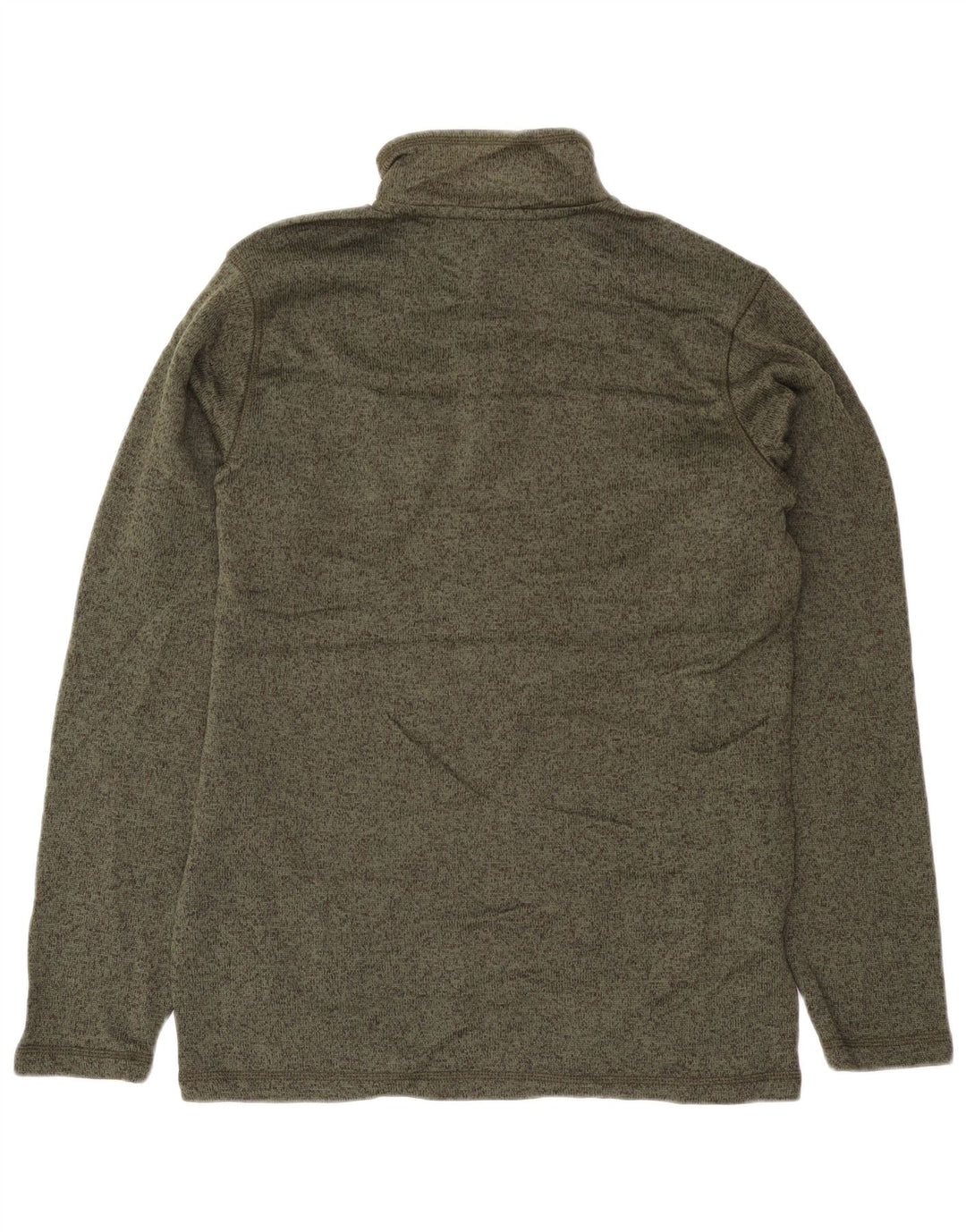 Męski sweter Eddie Bauer z wysokim dekoltem i guzikami, średni khaki nakrapiany