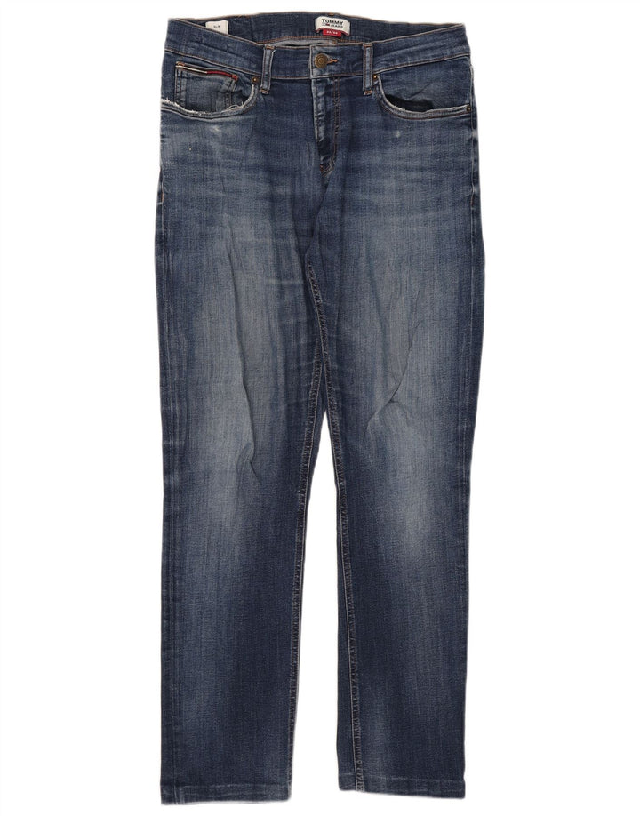 Męskie jeansy slim fit Tommy Hilfiger W32 L29 Niebieskie