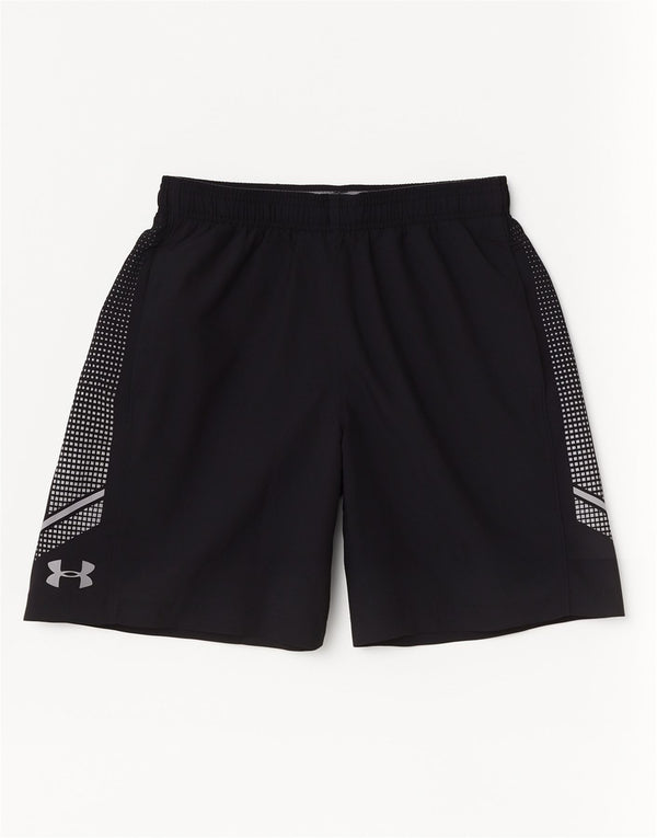 Męskie spodenki sportowe Under Armour o luźnym kroju, średnio czarne, geometryczne, sportowe