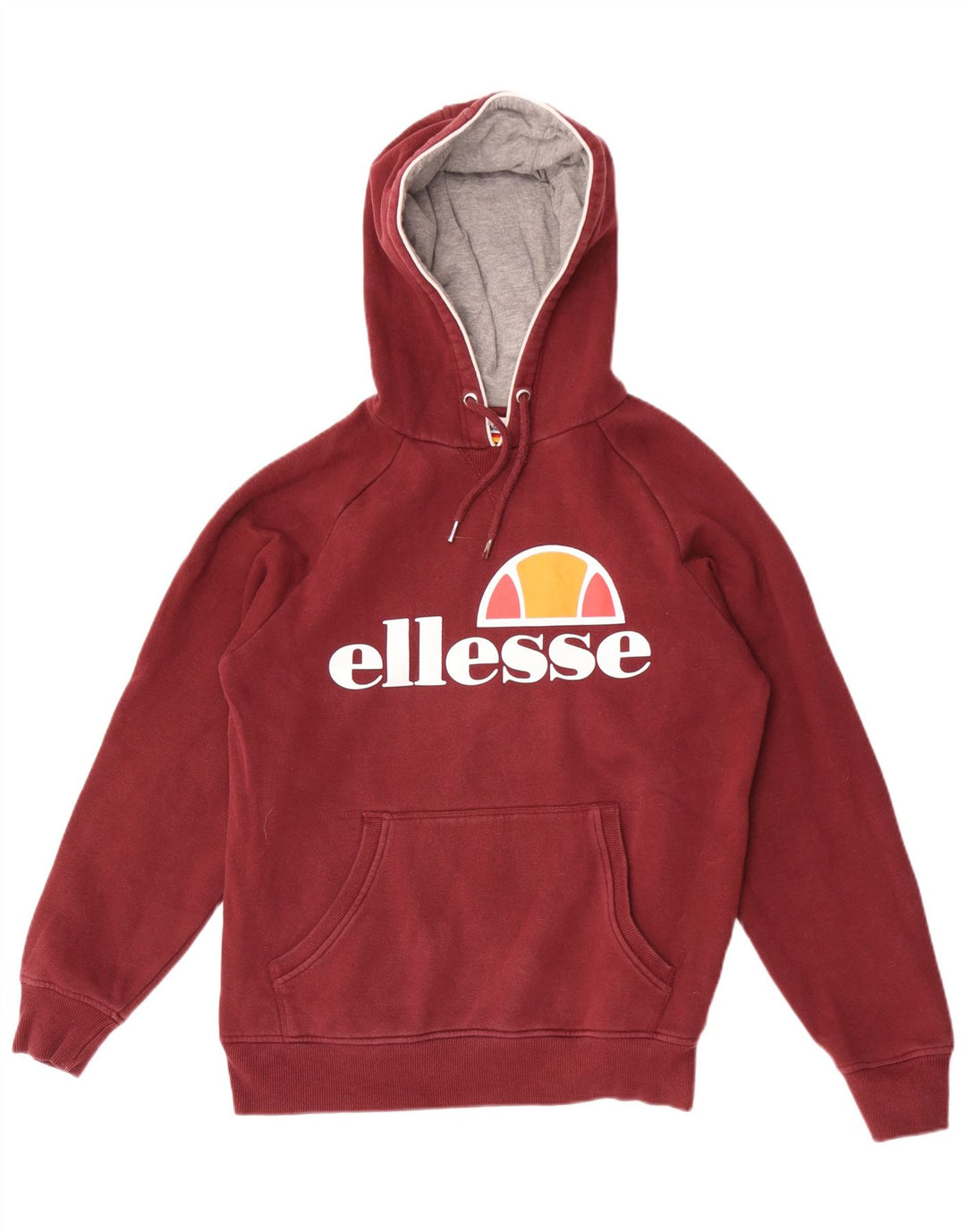 Męski sweter z kapturem Ellesse, średniej wielkości bordowa bawełna