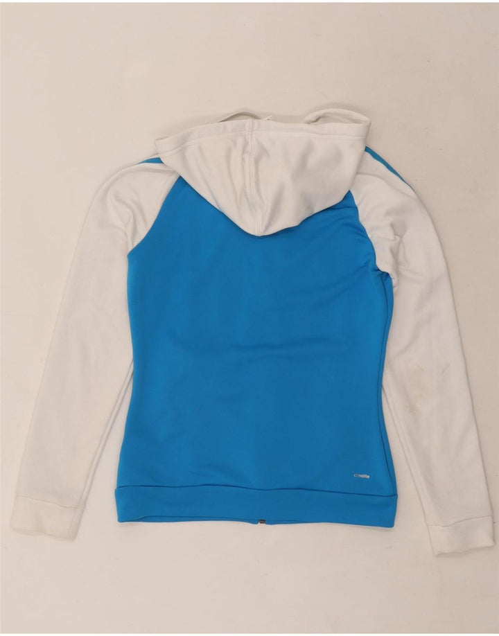 Damska bluza z kapturem Adidas Climalite Zip UK 8/10 Mały niebieski poliester