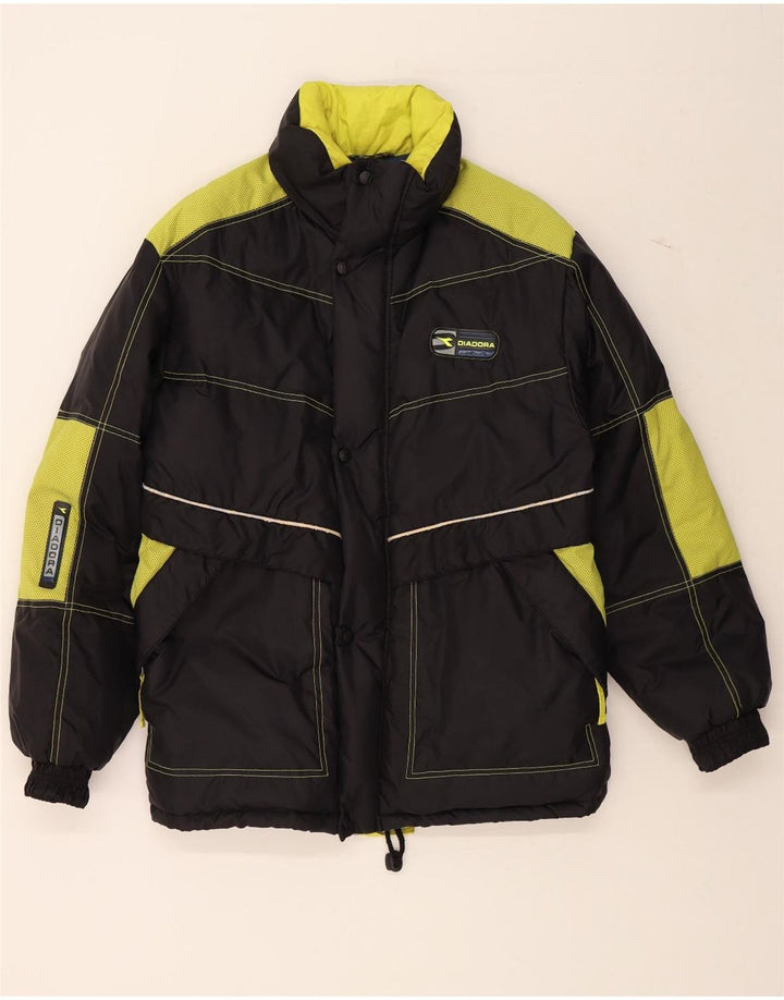 DIADORA Mens Ski Jacket UK 44 2XL Black Polyamide Vintage Diadora and Second-Hand Diadora from Messina Hembry 