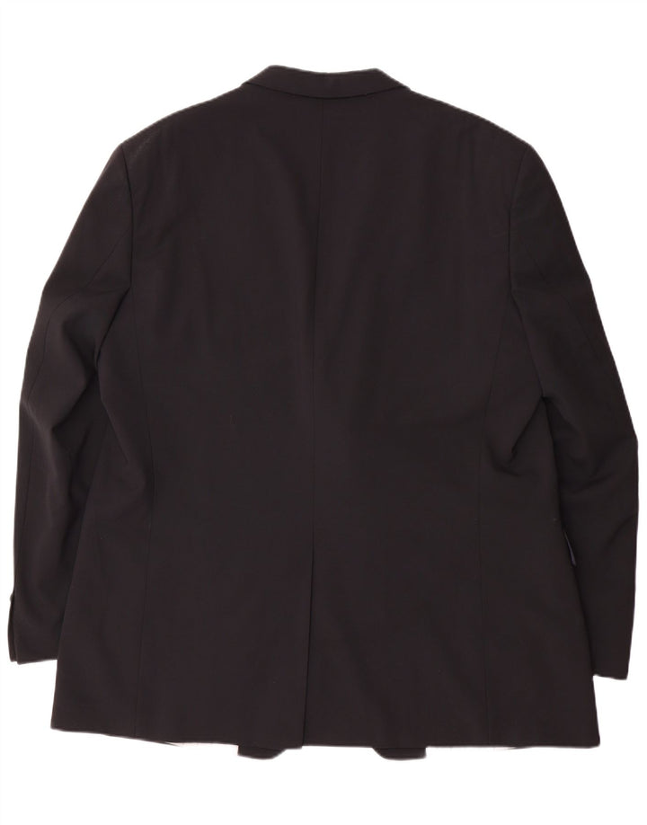 DOUGLAS Męska marynarka zapinana na 2 guziki UK 46 3XL Czarny poliester