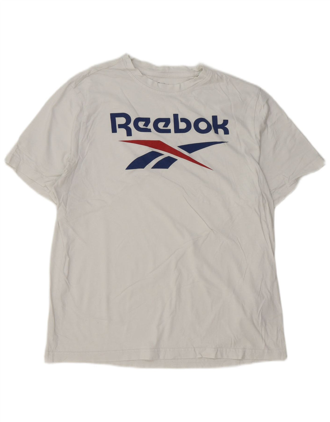 Męska koszulka Reebok z grafiką, duża, biała, bawełniana