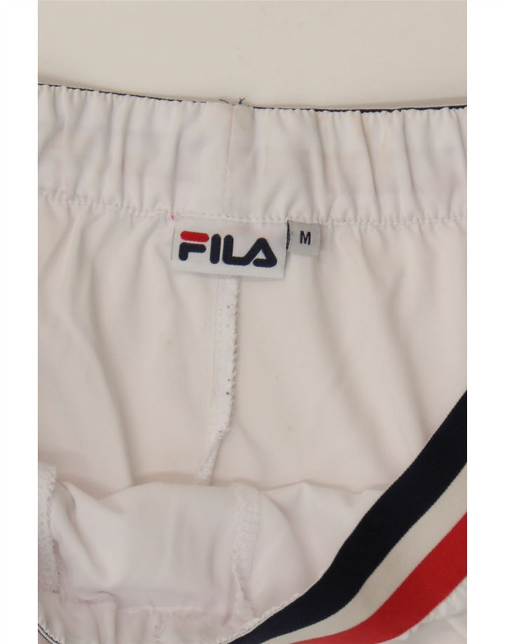 FILA Womens Sport Shorts UK 14 Medium White Polyester Vintage Fila and Second-Hand Fila from Messina Hembry 