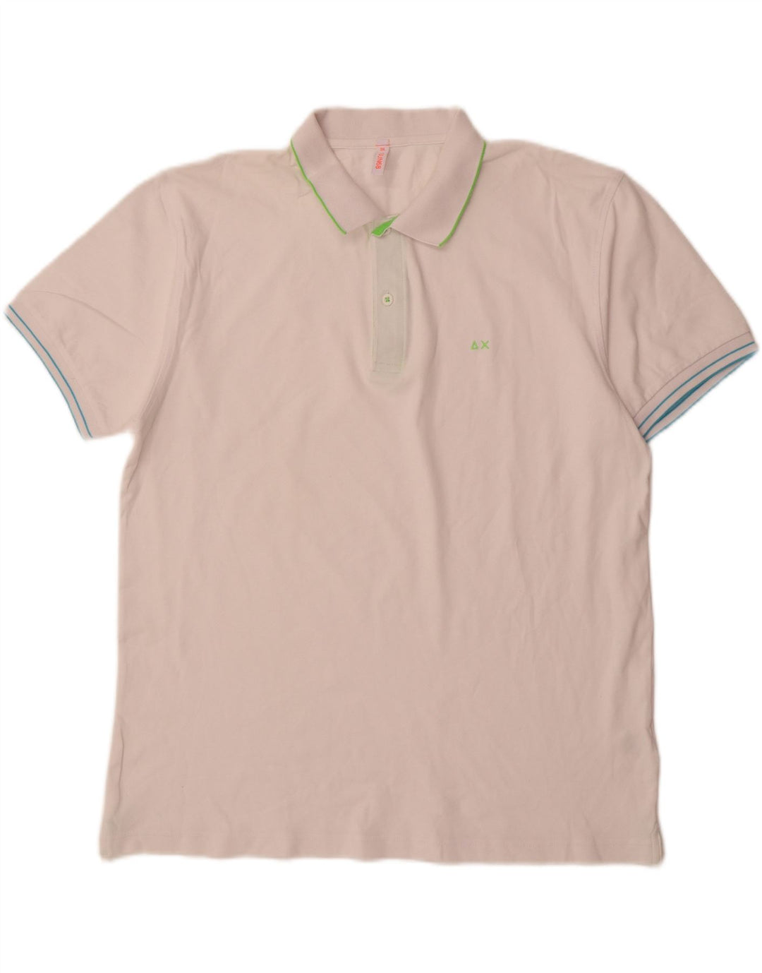 SUN68 Mens Polo Shirt 3XL White Cotton Vintage Sun68 and Second-Hand Sun68 from Messina Hembry 