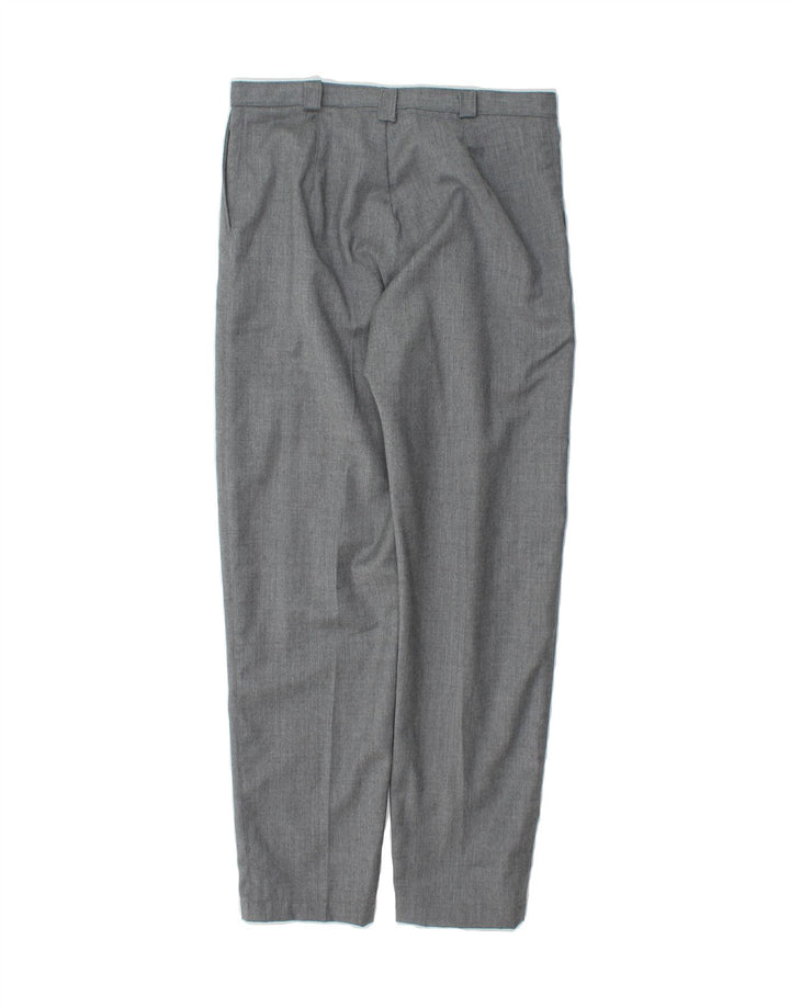 VINTAGE Womens Pegged Suit Trousers W30 L30 Grey Wool Vintage Vintage and Second-Hand Vintage from Messina Hembry 