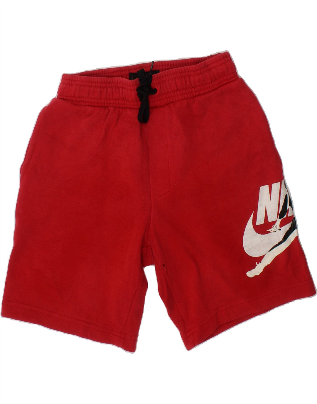 NIKE Boys Graphic Sport Shorts 8-9 Years Small Red Cotton Vintage Nike and Second-Hand Nike from Messina Hembry 