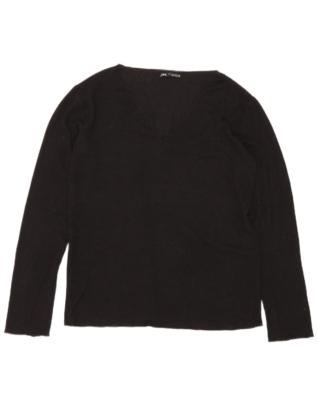 Damski top z długim rękawem Zara UK 18 XL, czarny