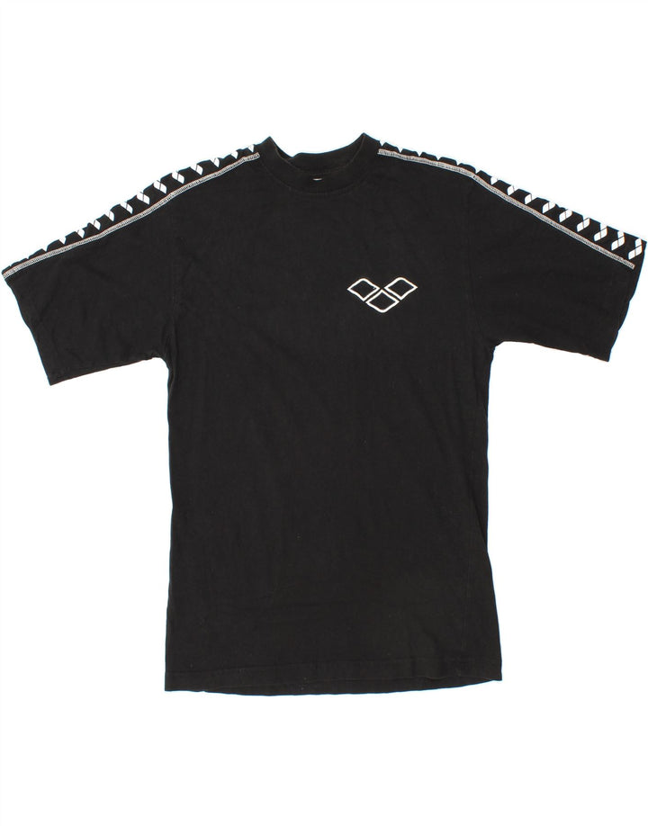 ARENA Mens Graphic T-Shirt Top Small Black Cotton Vintage Arena and Second-Hand Arena from Messina Hembry 