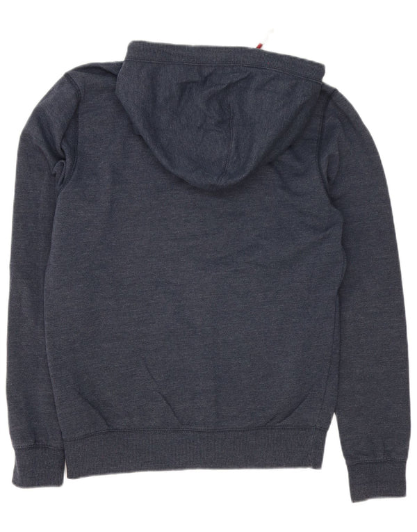 Męski sweter z kapturem i zamkiem Tommy Hilfiger, mały, granatowy, bawełniany