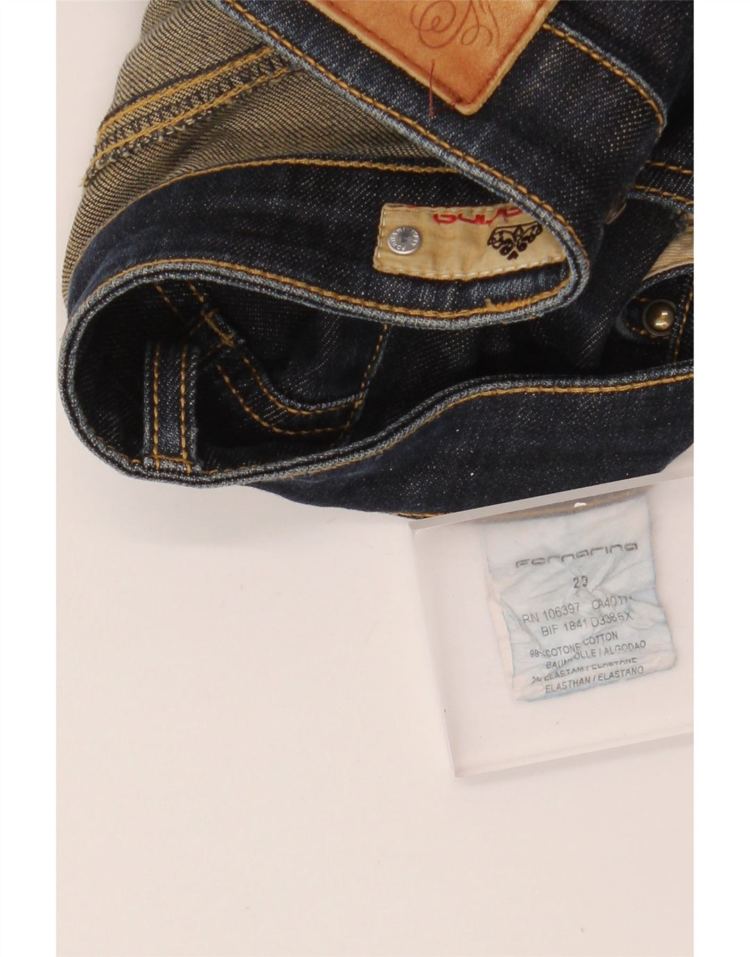 Damskie jeansy slim Fornarina W29 L27 Niebieskie bawełniane
