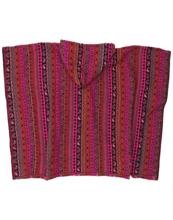 Vintage damski sweter oversize z kapturem, jeden rozmiar, wielobarwny