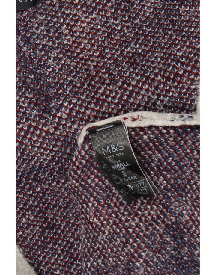 Sweter damski Marks & Spencer Longline Cardigan UK 10 w małą szarą kratkę
