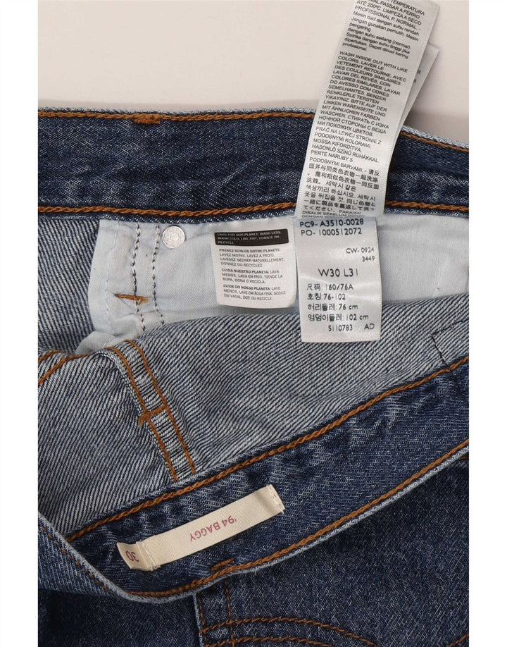 Damskie luźne dżinsy Levi's Baggy W30 L31 Niebieska bawełna