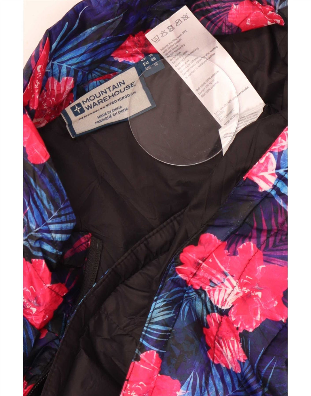 Damska ocieplana kurtka Mountain Warehouse UK 18 XL, wielokolorowe kwiaty