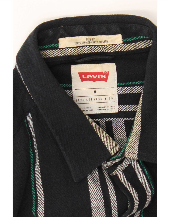 Męska koszula flanelowa Levi's Slim Fit w średnią granatową kratkę