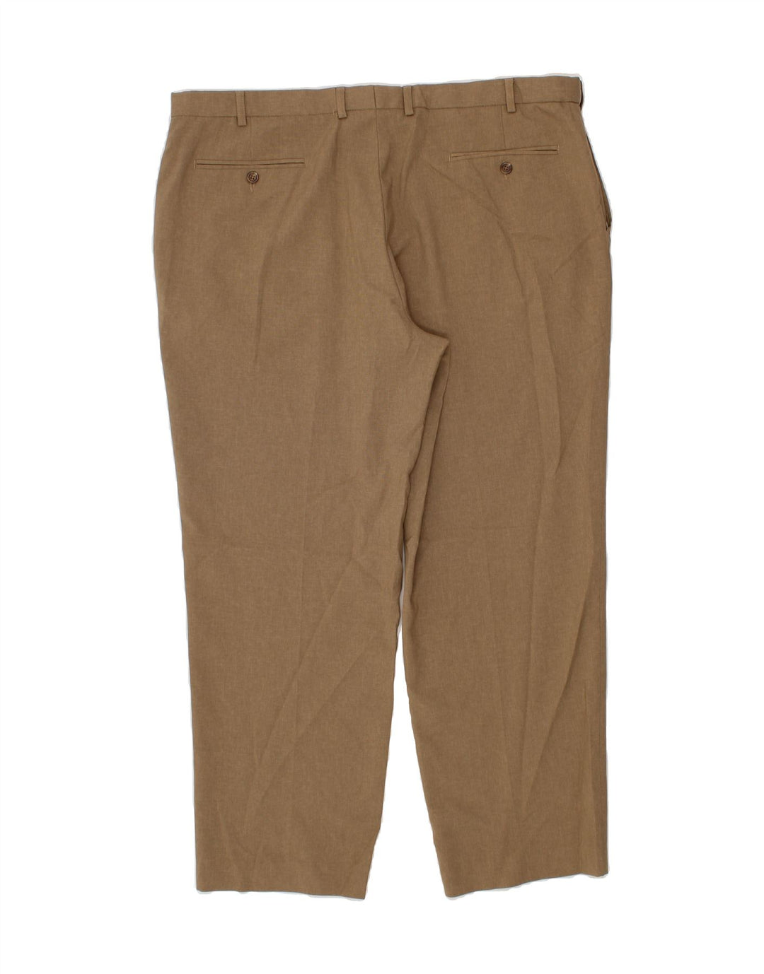 CHAPS Mens Straight Suit Trousers W42 L30 Brown Polyester Vintage Chaps and Second-Hand Chaps from Messina Hembry 