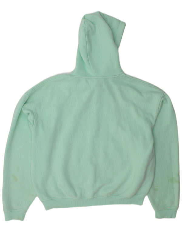 Damska bluza z kapturem, oversize, z grafiką NOFS, UK 18 XL, zielona bawełna