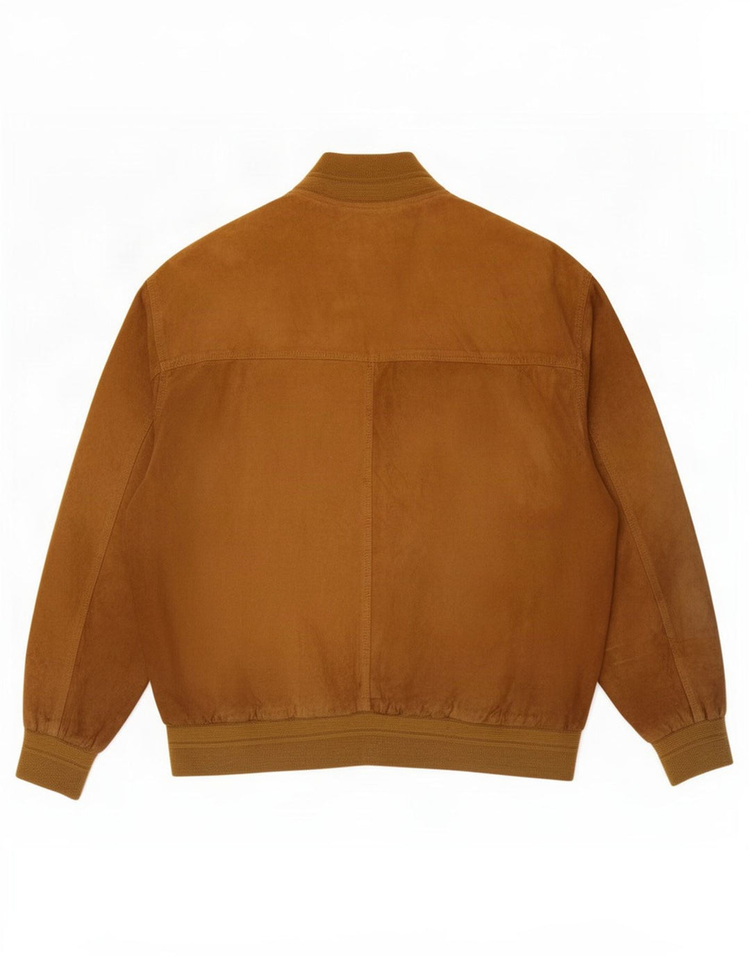 Vintage męska zamszowa kurtka bomber IT 52 XL beżowa skóra