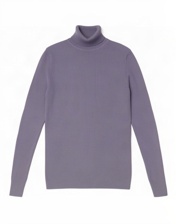 Marks & Spencer Damski sweter z golfem UK 12 Średni niebieski wiskoza