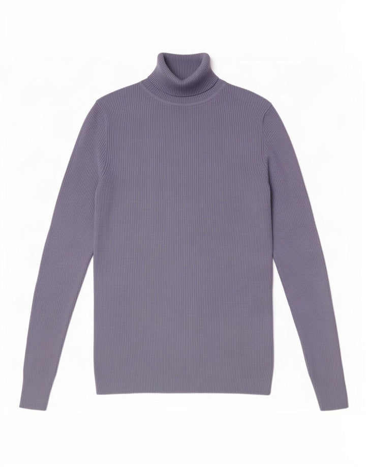 Marks & Spencer Damski sweter z golfem UK 12 Średni niebieski wiskoza
