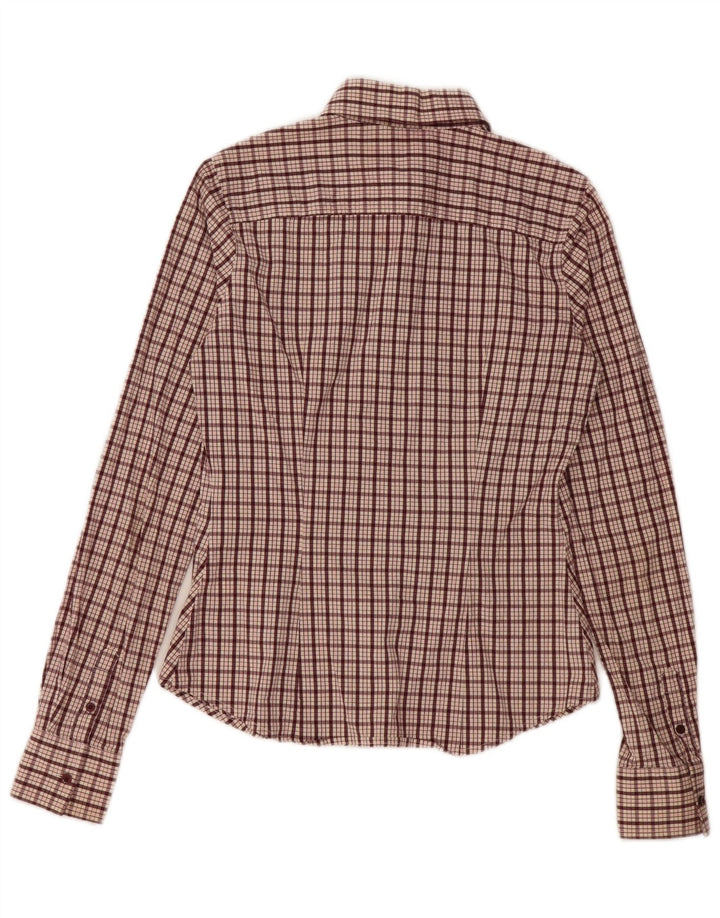 Koszula damska Tommy Hilfiger US 6, średnia, bordowa, bawełniana kratka