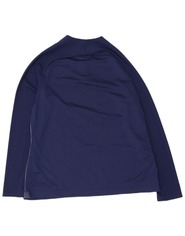 Męski dres Nike Dri Fit z zamkiem błyskawicznym na szyi, XL Granatowy poliester