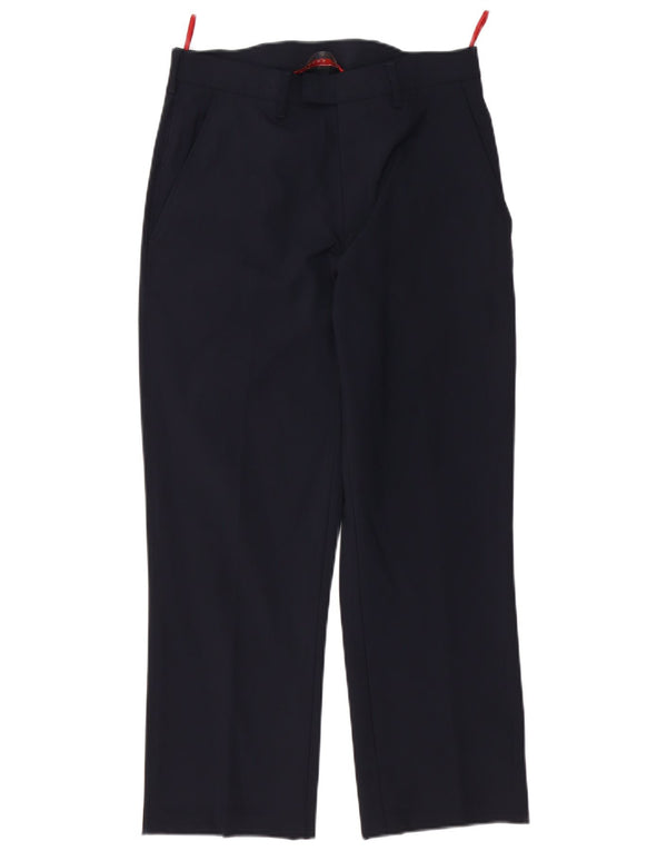 Spodnie garniturowe damskie z wysokim stanem PRADA IT 46 Large W30 L26 Granatowe